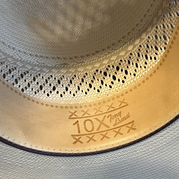 Tony Lama 10X Straw Cowboy Hat Open Crown main image 3